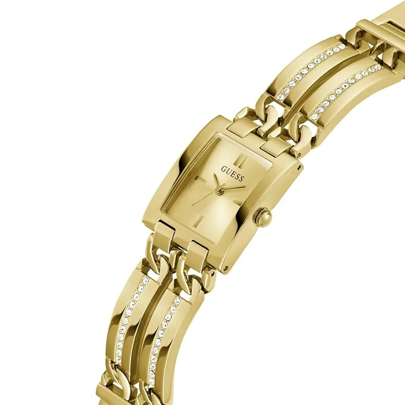 Guess Mod Champagne Dial Goldish Ladies Watch- GW0668L2